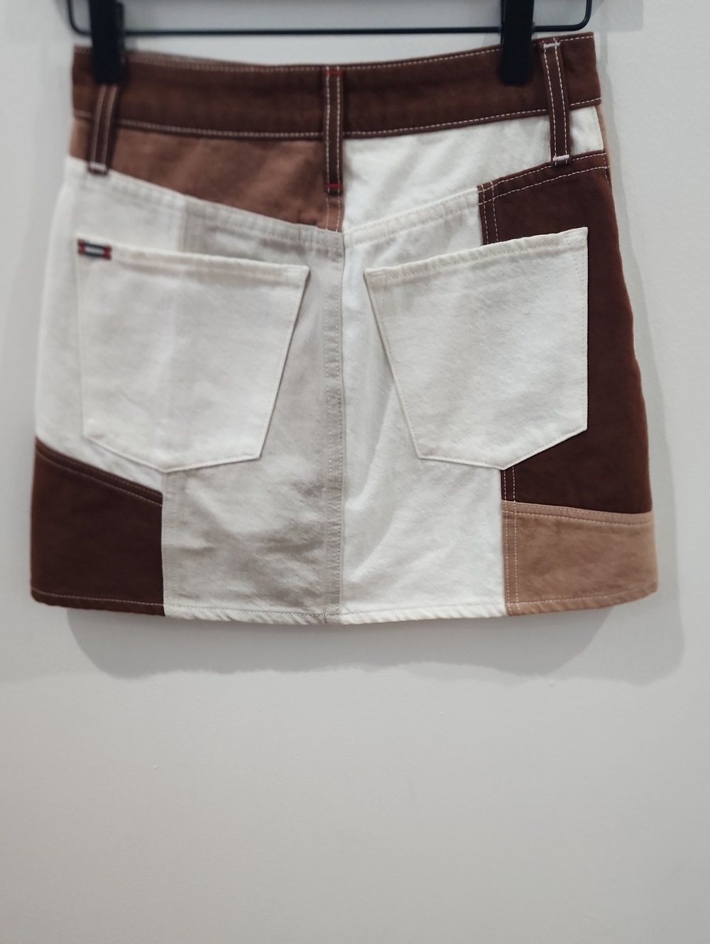 Alice and Olivia Patchwork Denim Skirt - Picture 6 of 14